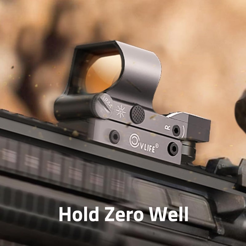 CVLIFE Reflex Sight, 1x28x40mm Red Dot Sight, 4 Adjustable Reticles Sight for 20mm Picatinny Rail, Red Dot Optics, Absolute Co-Witness - Image 5
